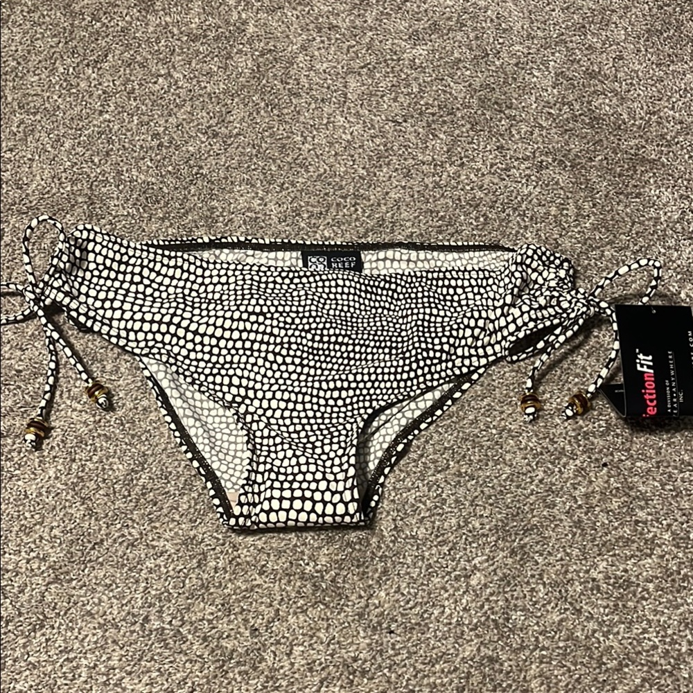 Coco Reef Brown and White Bikini with Adjustable Side Ties